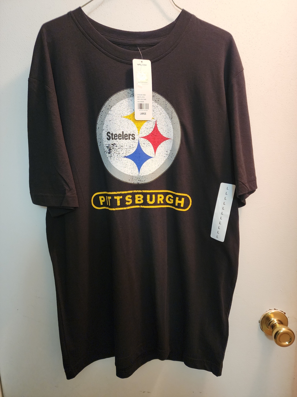 Team Apparel Black Pittsburgh Steelers Short Sleeve Tee